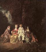 Jean-Antoine Watteau Pierrot Content Germany oil painting reproduction